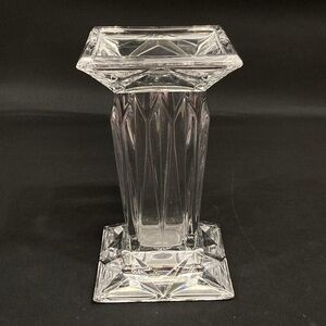 PartyLite Quad Prism Pedestal Lead Crystal Candle Holder Vase
